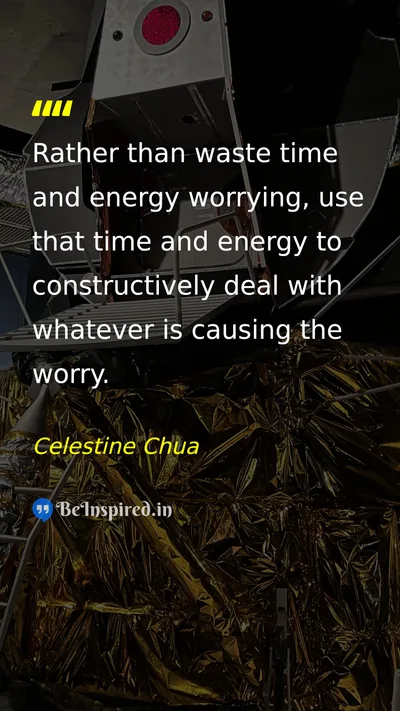 Celestine Chua Picture Quote on time action discipline happiness 