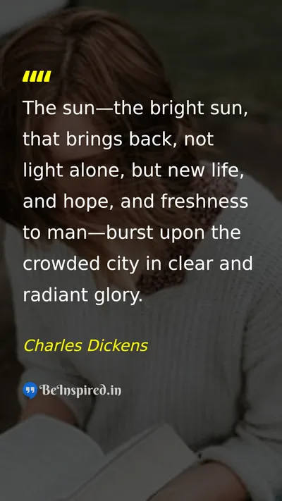 Charles Dickens Picture Quote on life hope nature 