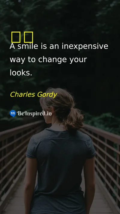 Charles Gordy Picture Quote on smile 