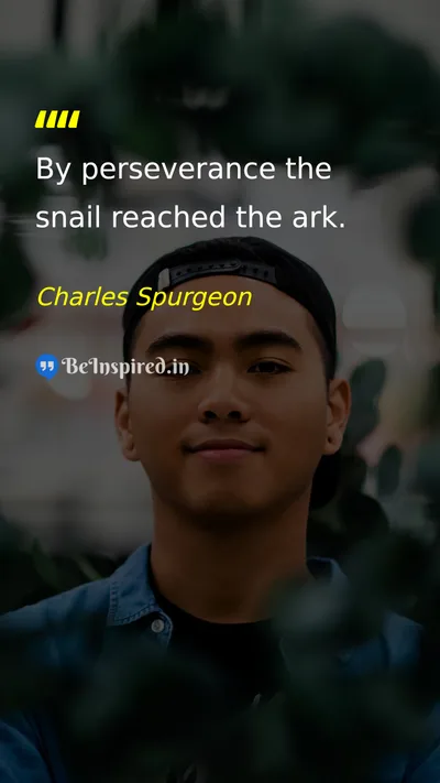 Charles Spurgeon Picture Quote on perseverance hard-work success 