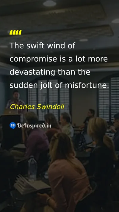 Charles Swindoll Picture Quote on integrity wisdom life 