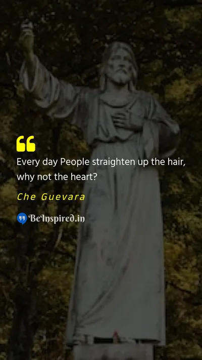 Che Guevara Picture Quote on hair heart 