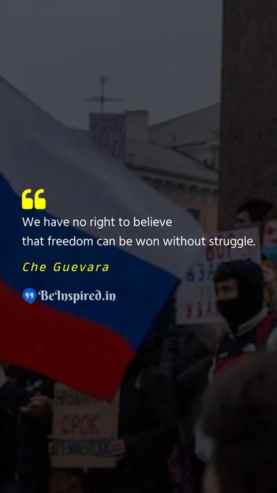Che Guevara Picture Quote on freedom struggle 