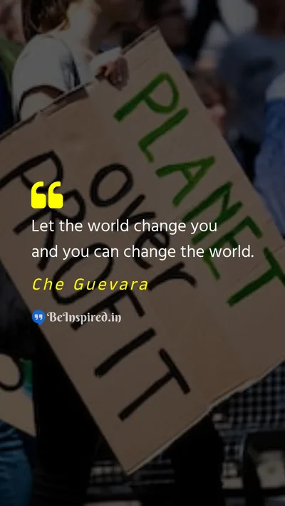 Che Guevara Picture Quote on change world 