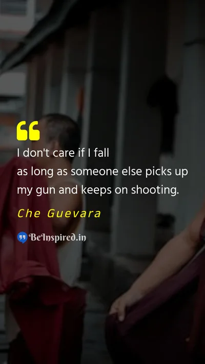 Che Guevara Picture Quote on sacrifice determination continuity 