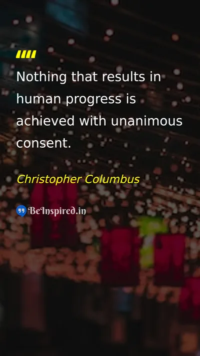 Christopher Columbus Picture Quote on change courage leadership 