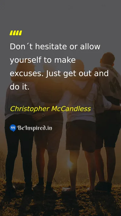 Christopher McCandless Picture Quote on hard-work discipline success 