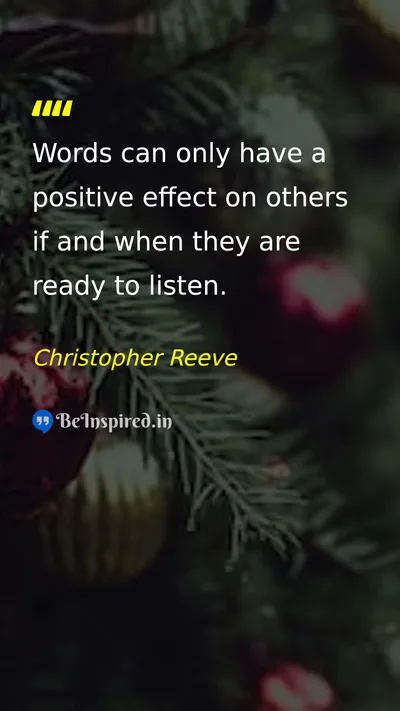 Christopher Reeve Picture Quote on wisdom communication life 