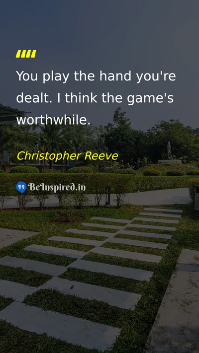Christopher Reeve Picture Quote on life courage patience 