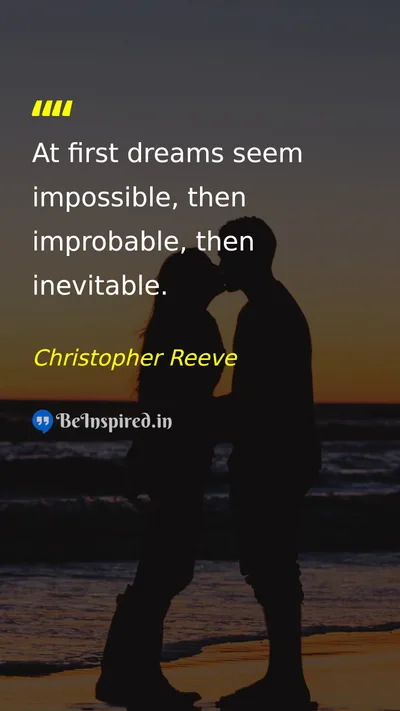 Christopher Reeve Picture Quote on dream hope motivation 