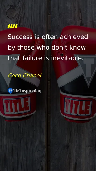 Coco Chanel Picture Quote on success motivation hard-work 