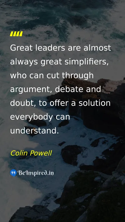 Colin Powell Picture Quote on leadership success discipline 