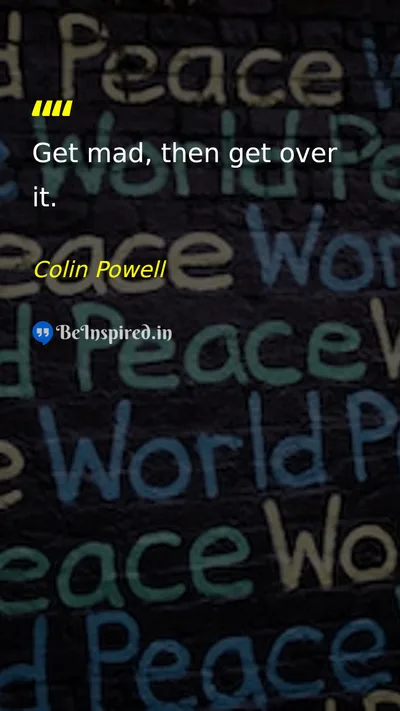 Colin Powell Picture Quote on emotions self-control resilience 