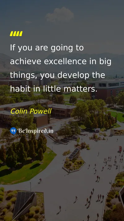 Colin Powell Picture Quote on success discipline hard-work 