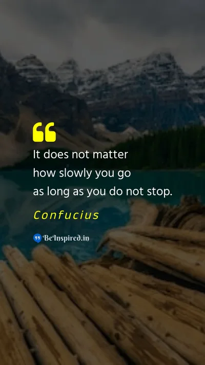 Confucius Picture Quote on progress motivational 