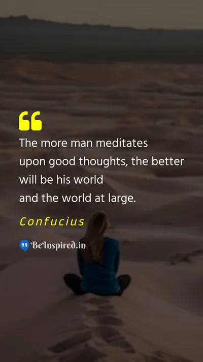 Confucius Picture Quote on thought world 