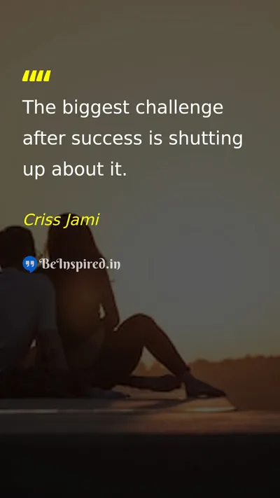 Criss Jami Picture Quote on success discipline 