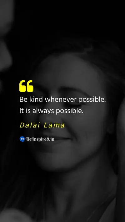 Dalai Lama Picture Quote on kindness love 