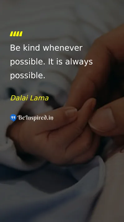 Dalai Lama Picture Quote on kindness compassion peace 