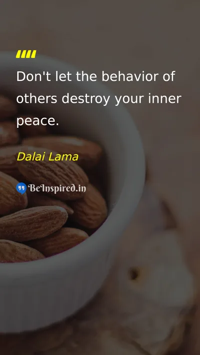 Dalai Lama Picture Quote on peace happiness self-control wisdom 