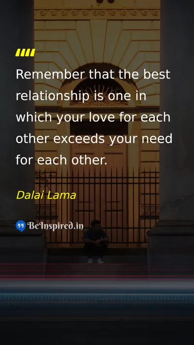 Dalai Lama Picture Quote on love relationship life marriage 