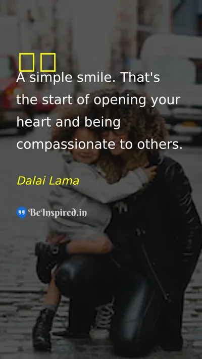 Dalai Lama Picture Quote on smile 