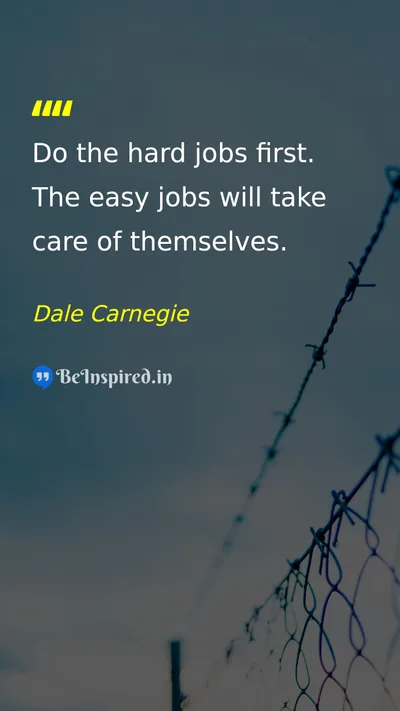 Dale Carnegie Picture Quote on hard-work discipline productivity success 