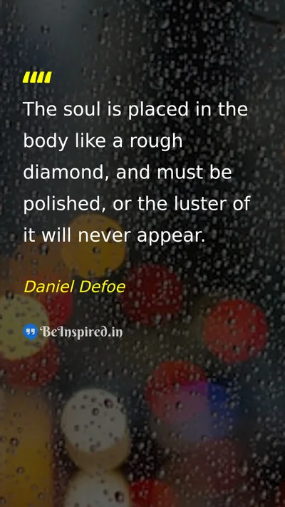 Daniel Defoe Picture Quote on life self-confidence discipline 