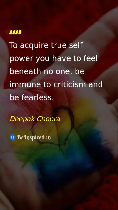 Deepak Chopra Picture Quote on self-confidence courage discipline 