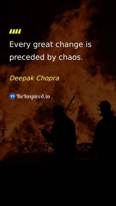 Deepak Chopra Picture Quote on change life 