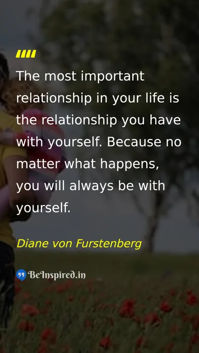 Diane von Furstenberg Picture Quote on self-confidence love life 