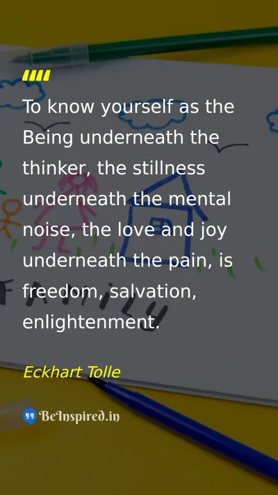 Eckhart Tolle Picture Quote on freedom happiness wisdom self-awareness 