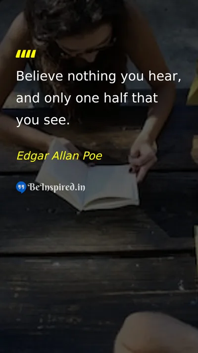 Edgar Allan Poe Picture Quote on wisdom life thoughts 