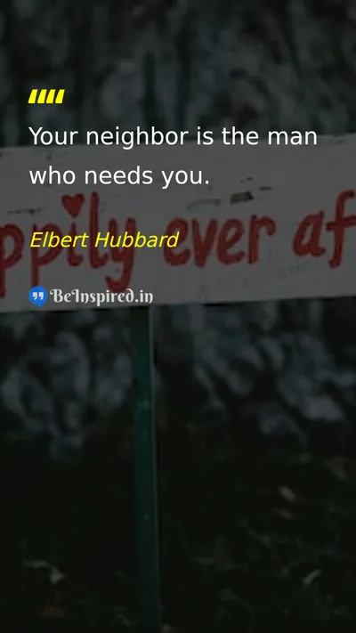 Elbert Hubbard Picture Quote on friendship love kindness 
