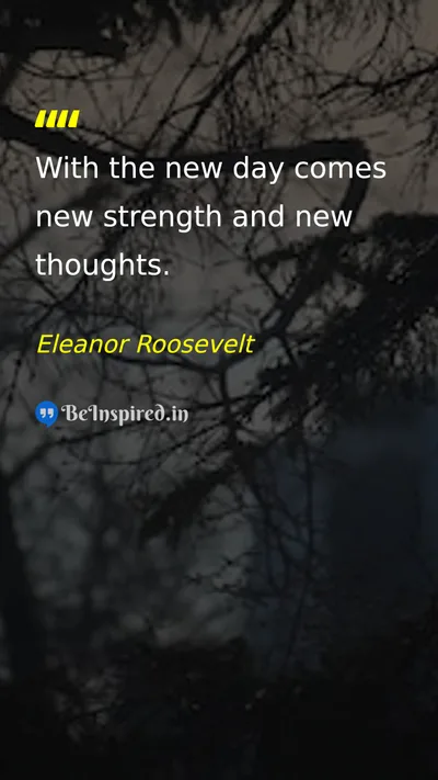 Eleanor Roosevelt Picture Quote on new-beginning hope strength 