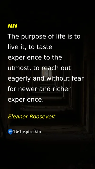 Eleanor Roosevelt Picture Quote on life happiness freedom courage 