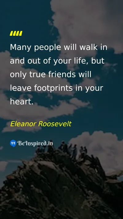 Eleanor Roosevelt Picture Quote on friendship relationships love life 
