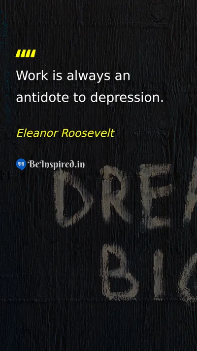 Eleanor Roosevelt Picture Quote on work health happiness 
