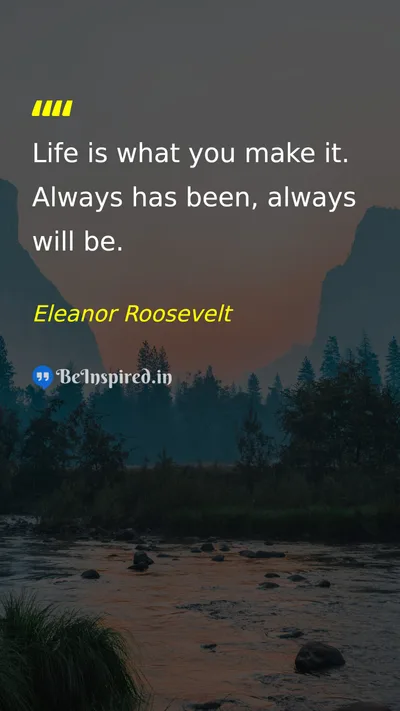 Eleanor Roosevelt Picture Quote on life change self-confidence 