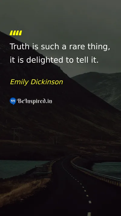 Emily Dickinson Picture Quote on wisdom truth life happiness 