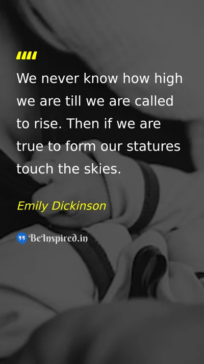Emily Dickinson Picture Quote on courage life self-confidence 