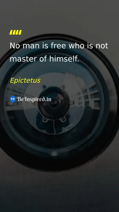 Epictetus Picture Quote on freedom self-control discipline 