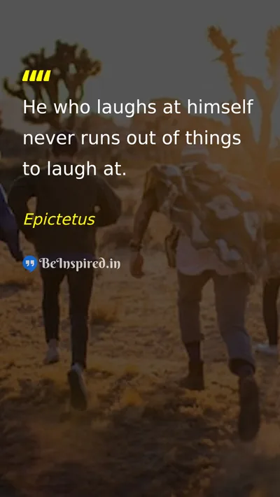 Epictetus Picture Quote on humor self-awareness happiness 