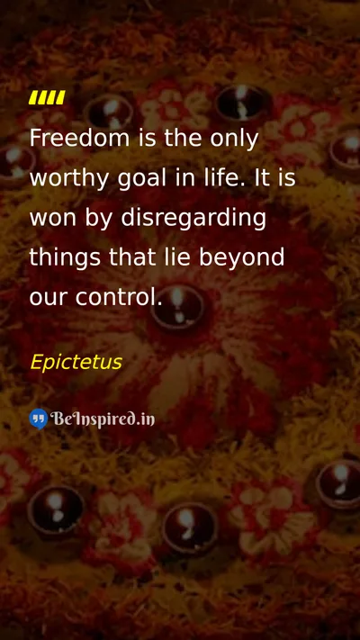Epictetus Picture Quote on freedom life wisdom 
