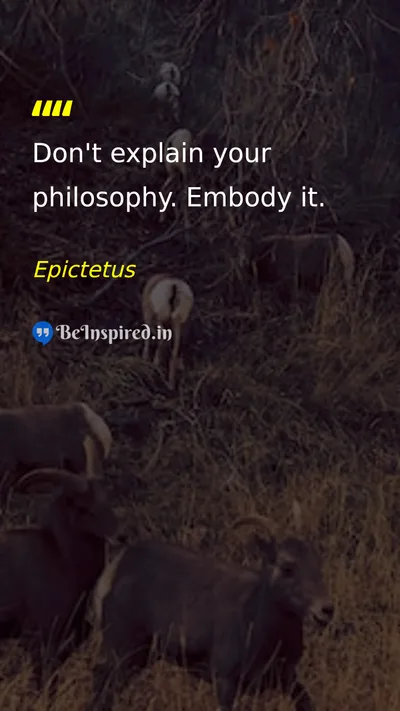 Epictetus Picture Quote on philosophy action integrity 