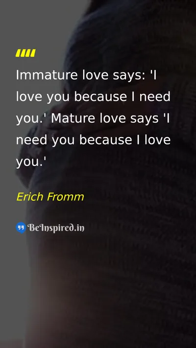 Erich Fromm Picture Quote on love wisdom relationships 
