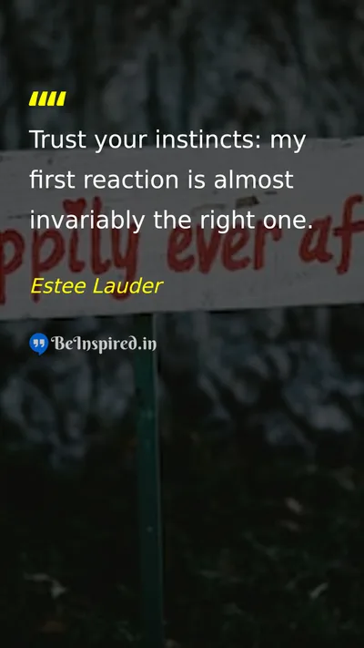 Estee Lauder Picture Quote on self-confidence discipline 