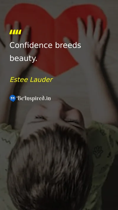 Estee Lauder Picture Quote on self-confidence beauty 