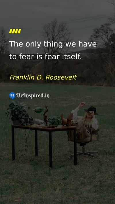 Franklin D. Roosevelt Picture Quote on fear courage 