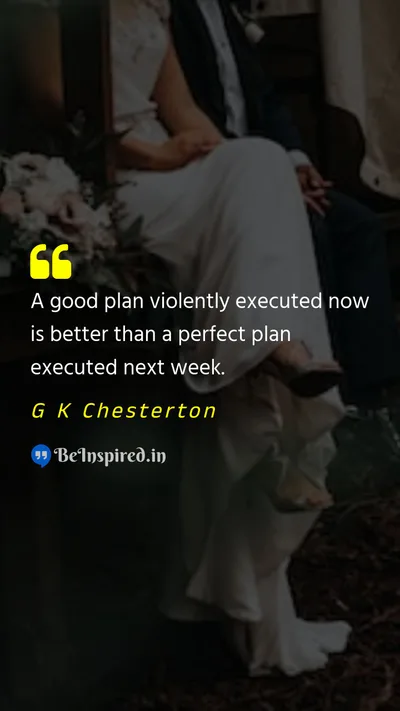 G K Chesterton Picture Quote on marriage adventure 